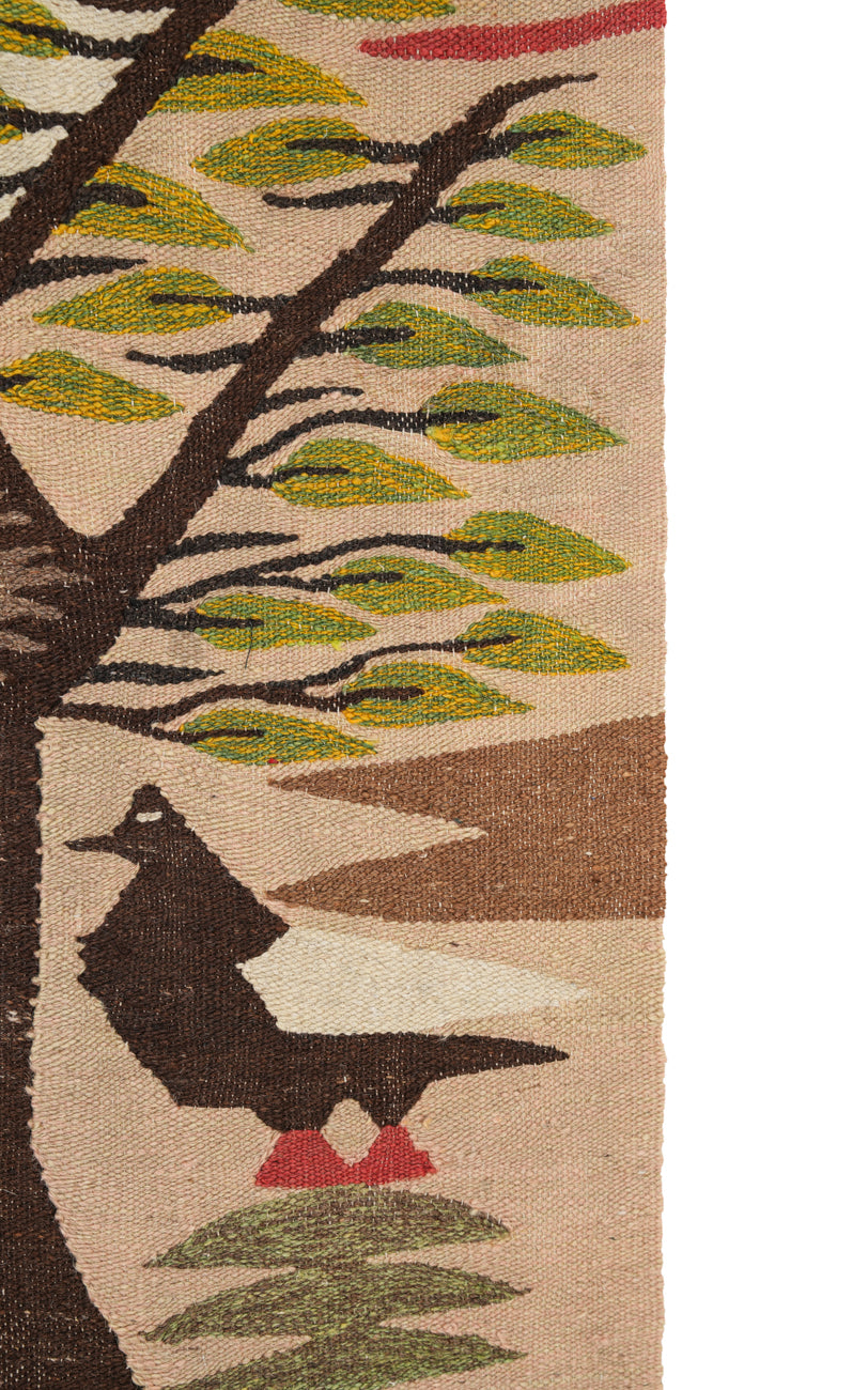 VINTAGE SWEDISH TAPESTRY  4'4" x 2'8"