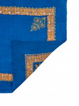 Vintage Kashmiri embroidered shawl 4' x 3'8"