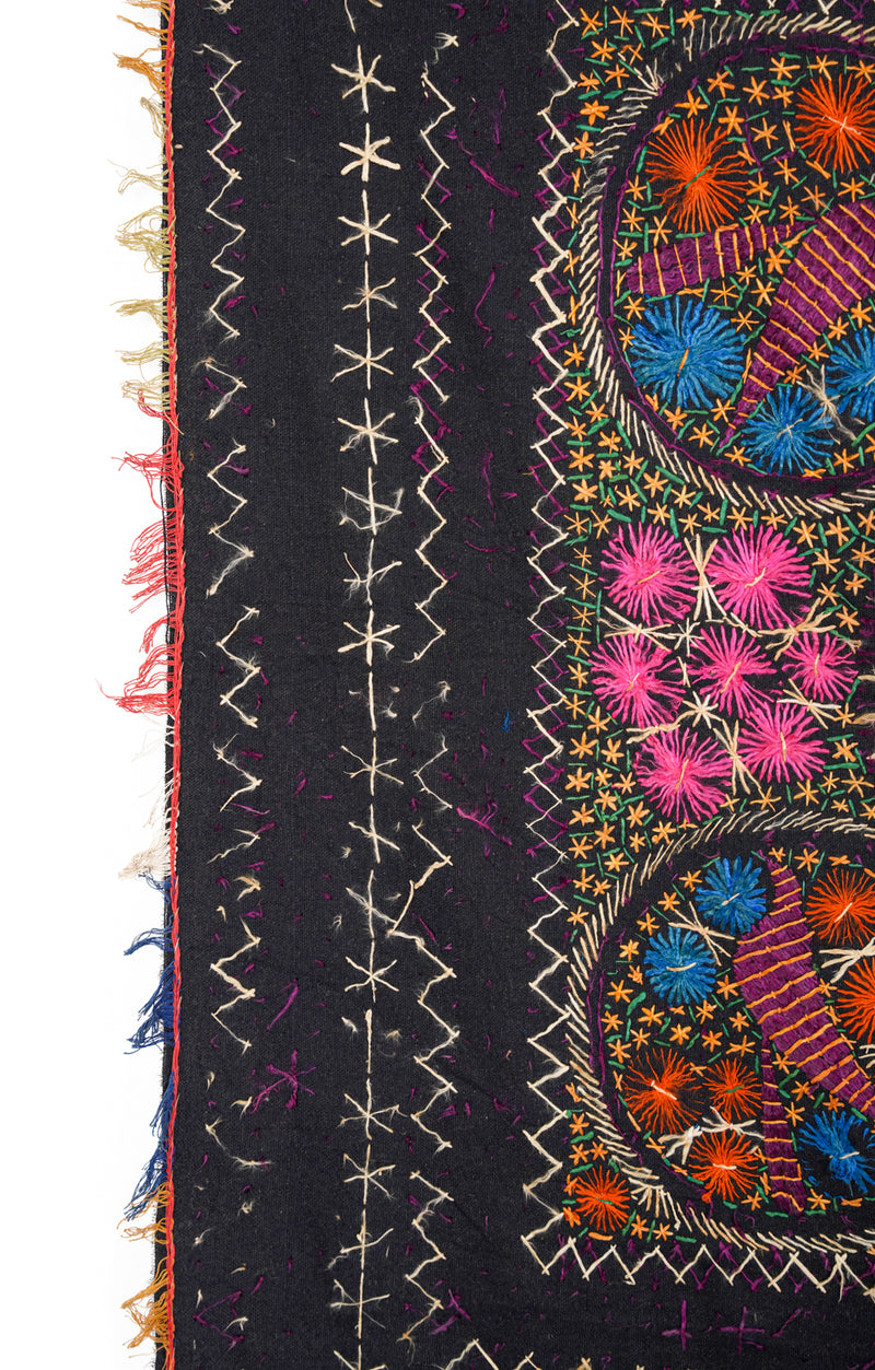 Vintage Sindhi textile embroidery 3'7" x 3'5"