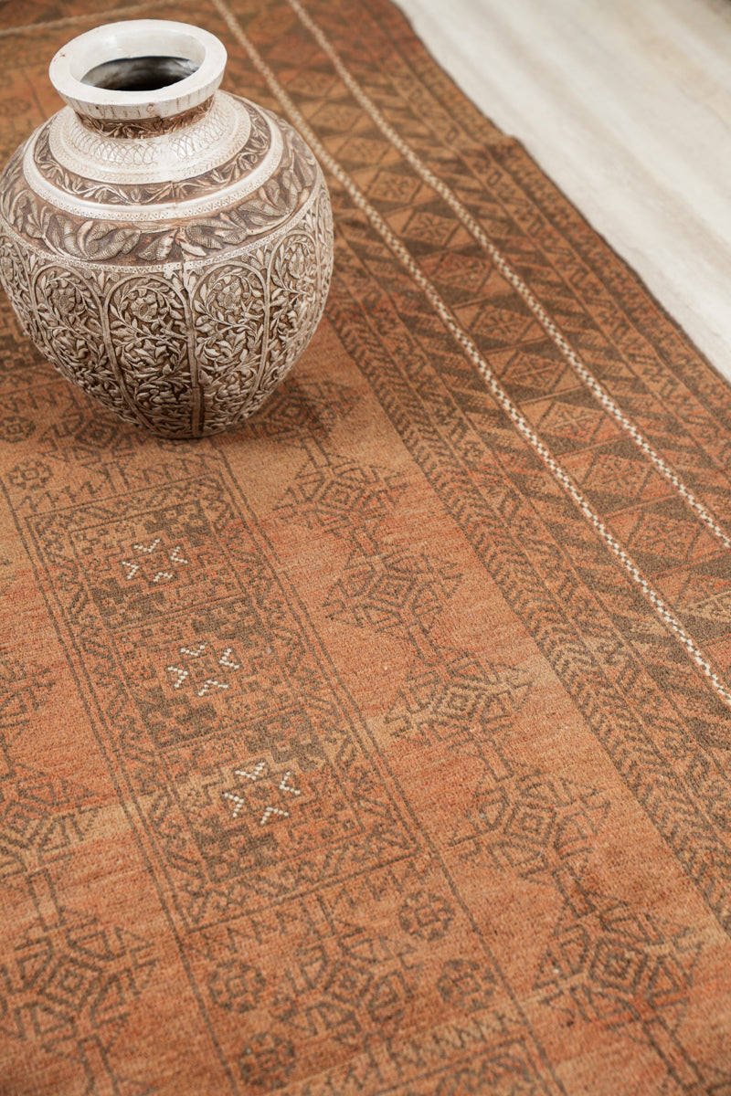 Vintage Turkmen Rug 10' x 7'