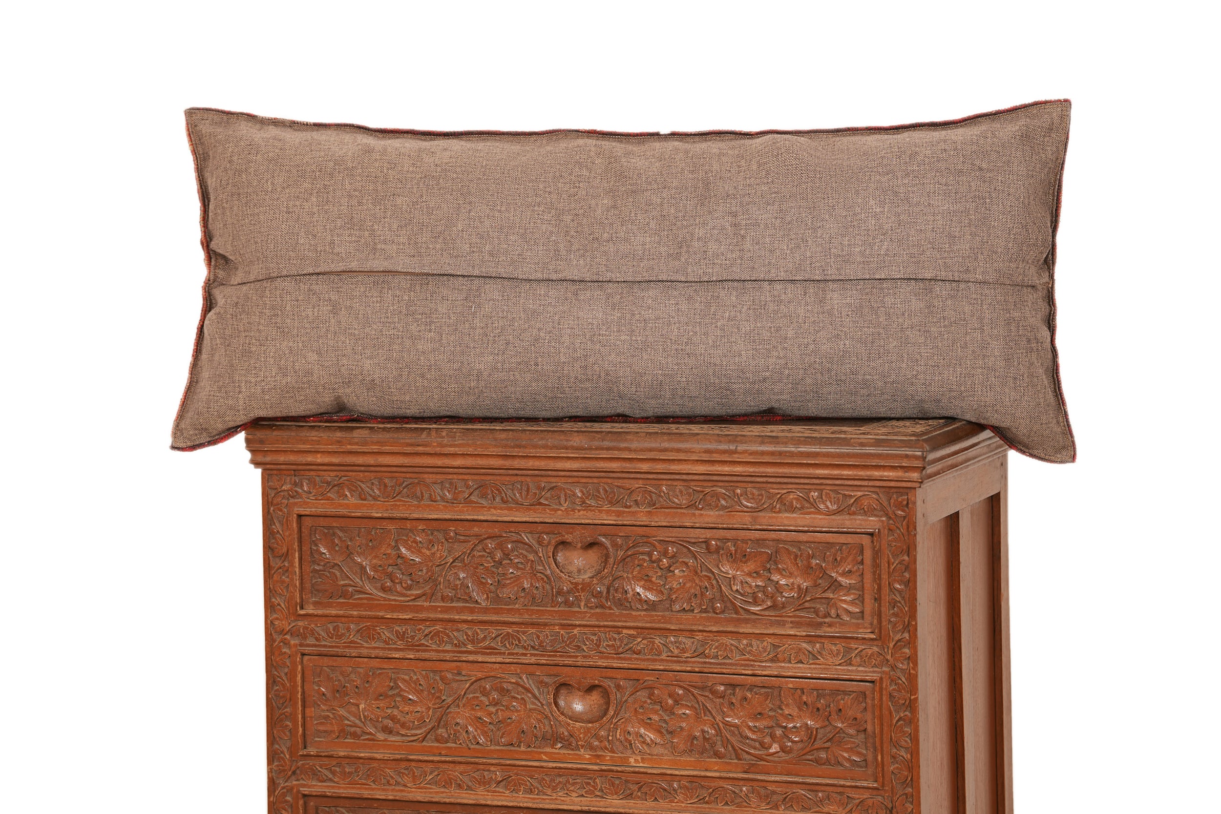 Vintage Turkmen Lumbar Cushion Rug 3'3" x 1'5"