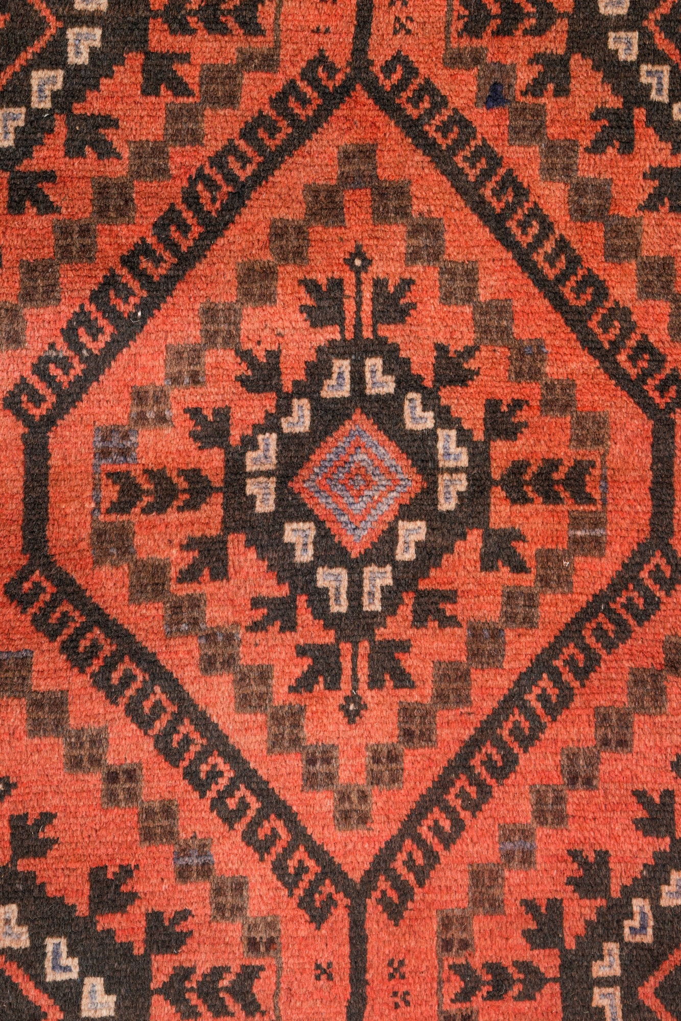 Vintage Turkmen Hallway Rug 12'2" x 3'6"