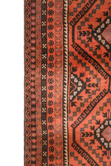 Vintage Turkmen Hallway tribal Rug 12'2" x 3'6"