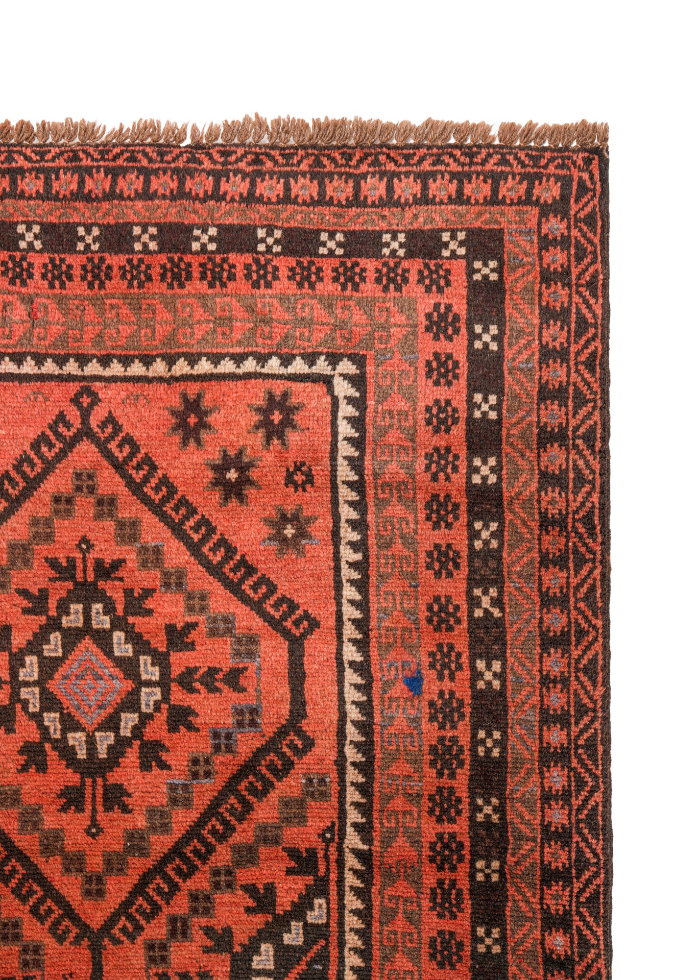 Vintage Turkmen Hallway Rug 12'2" x 3'6"