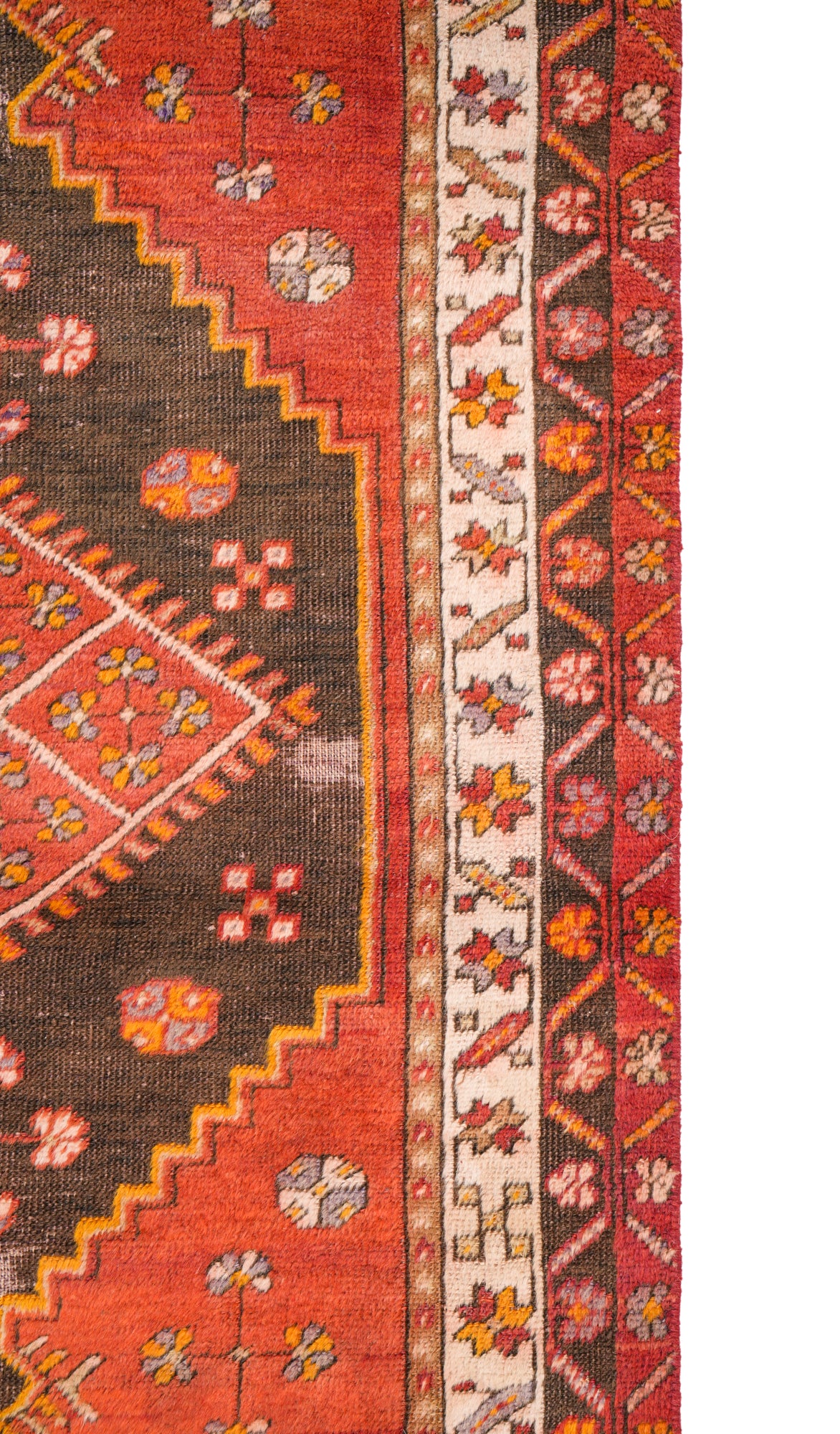 VINTAGE ANATOLIAN HALLWAY RUNNER rug 10'4" x 3'2"