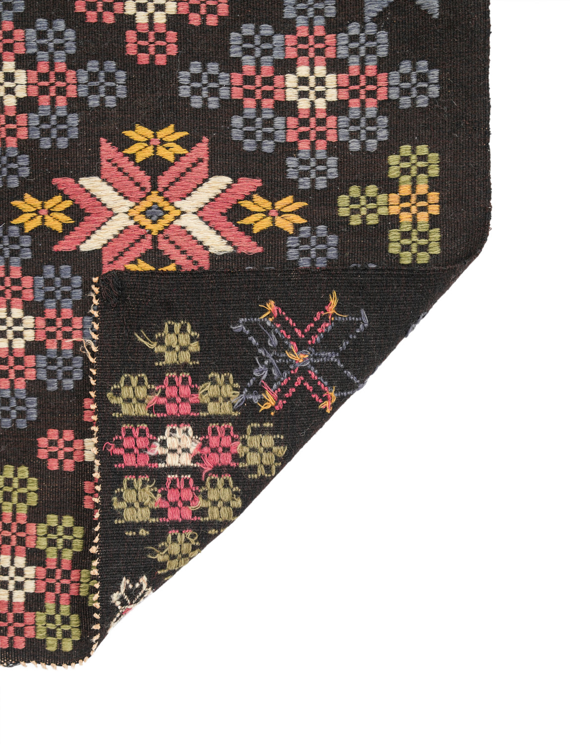 Antique Scandinavian Embroidery Textile 2'2" x 1'8"