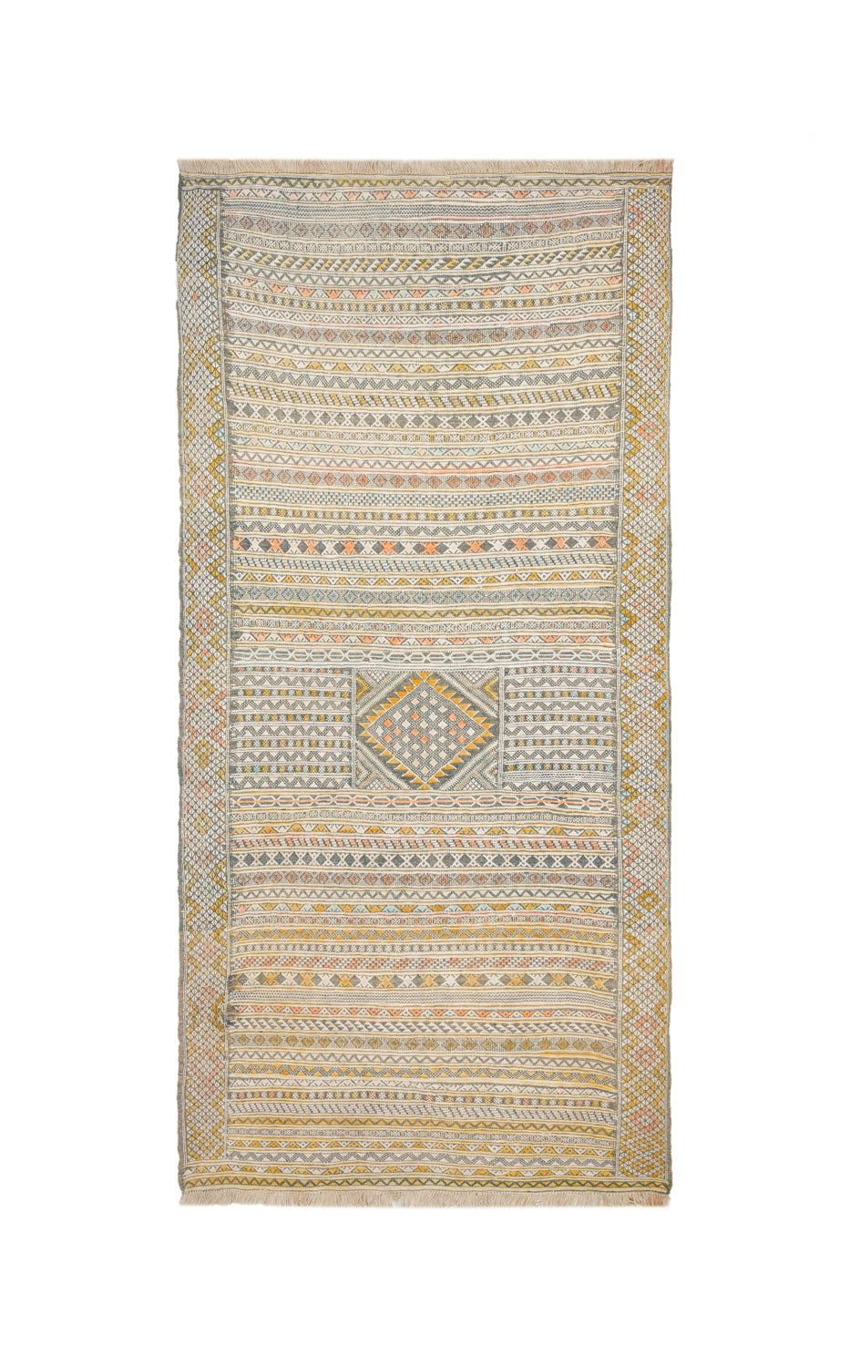 Vintage Moroccan Tribal Kilim 7'6" x 3'9"