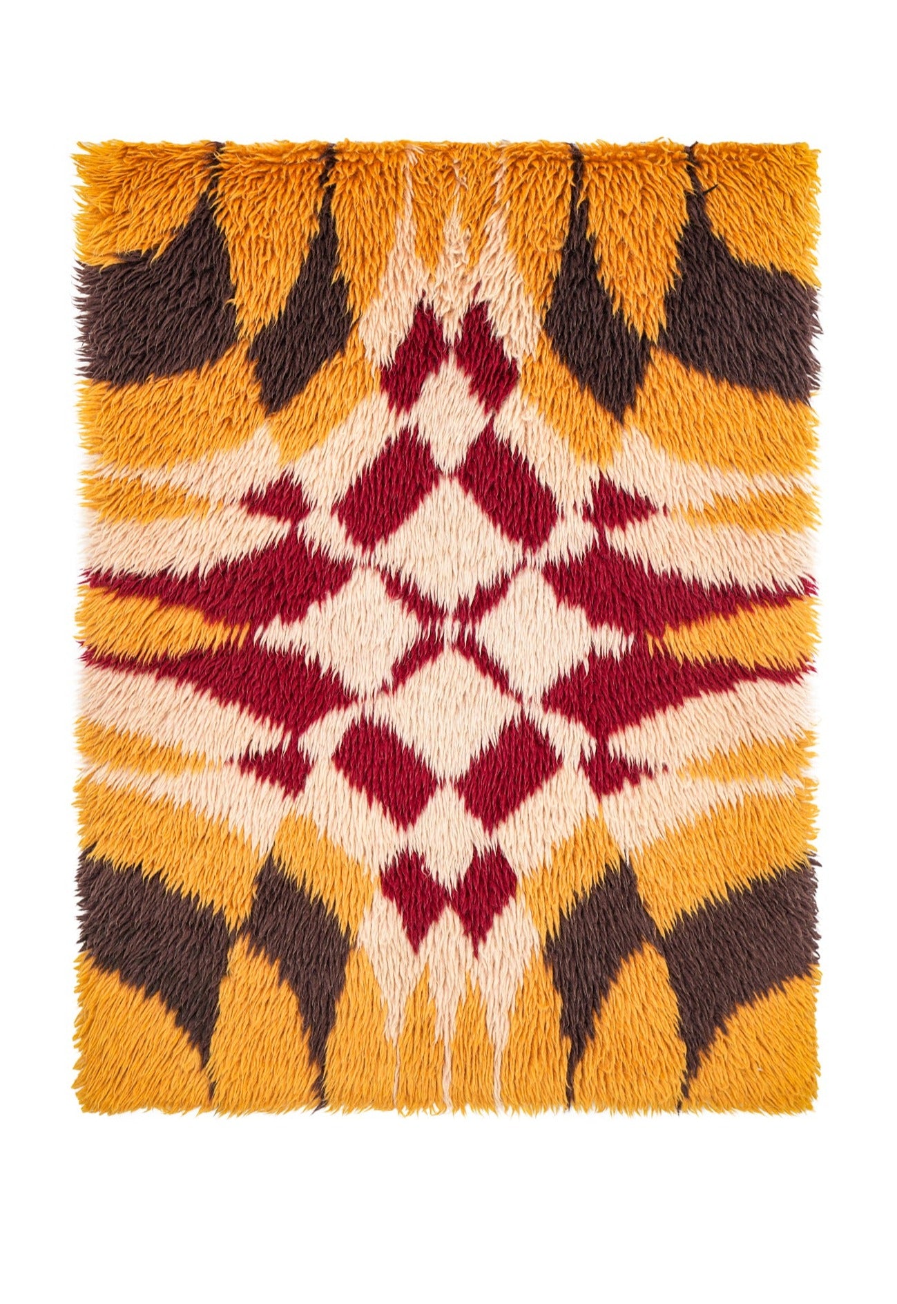 Vintage Scandinavian Rya Rug 3'1" x 2'4"