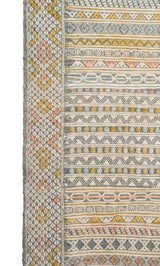 Vintage Moroccan Tribal Kilim 7'6" x 3'9"