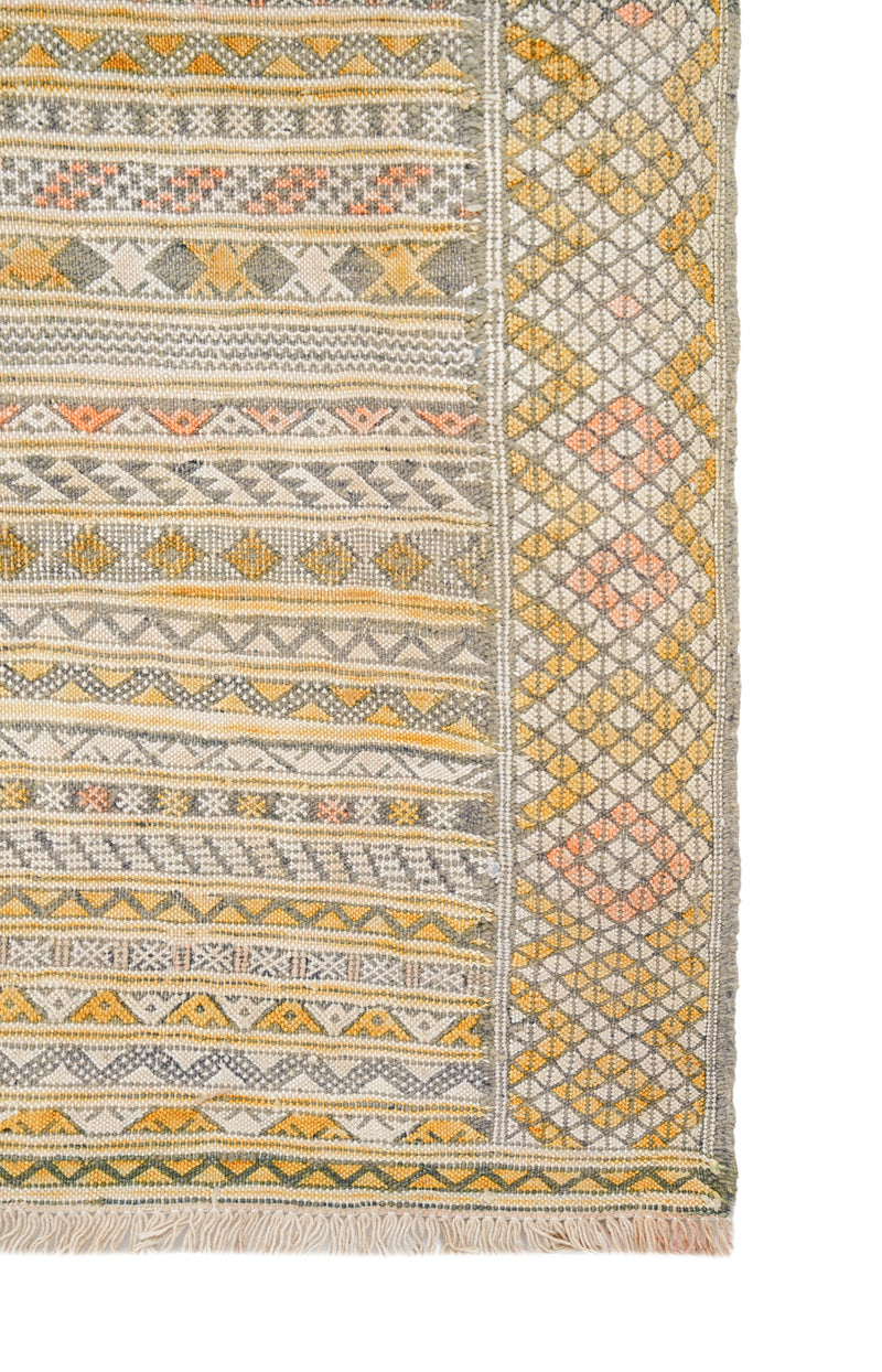 Vintage Moroccan Tribal Kilim 7'6" x 3'9"