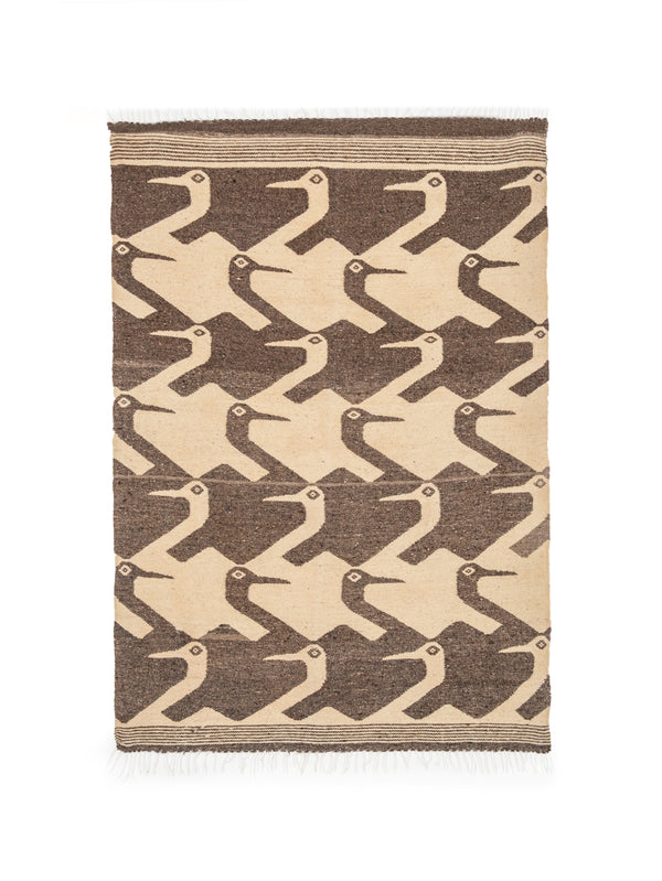 Vintage Scandinavian Bird Tapestry 5' x 3'10" (MC ESCHER STYLE)