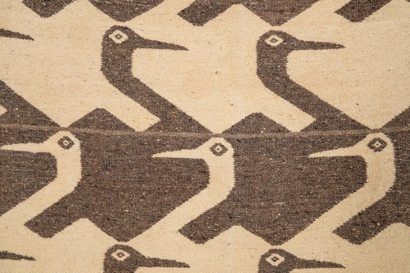 Vintage Scandinavian Bird Tapestry 5' x 3'10" (MC ESCHER STYLE)