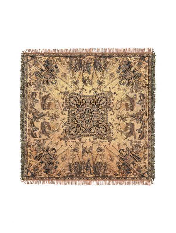 Vintage European Tapestry 5'3" x 5'3"