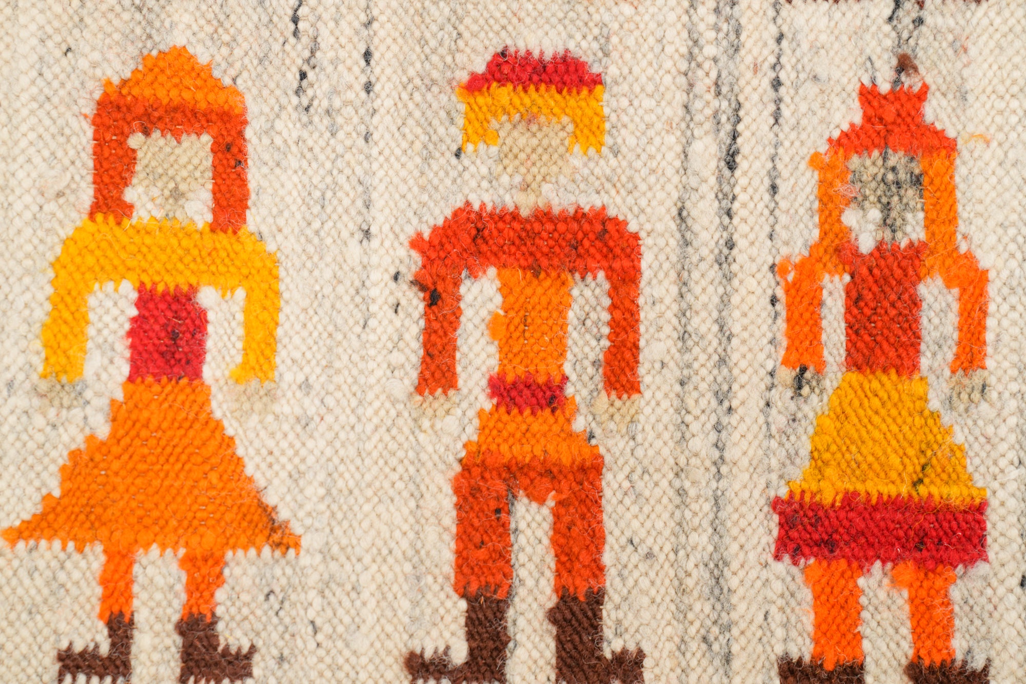 Vintage Polish folk Tapestry 4'3" x 1'2"