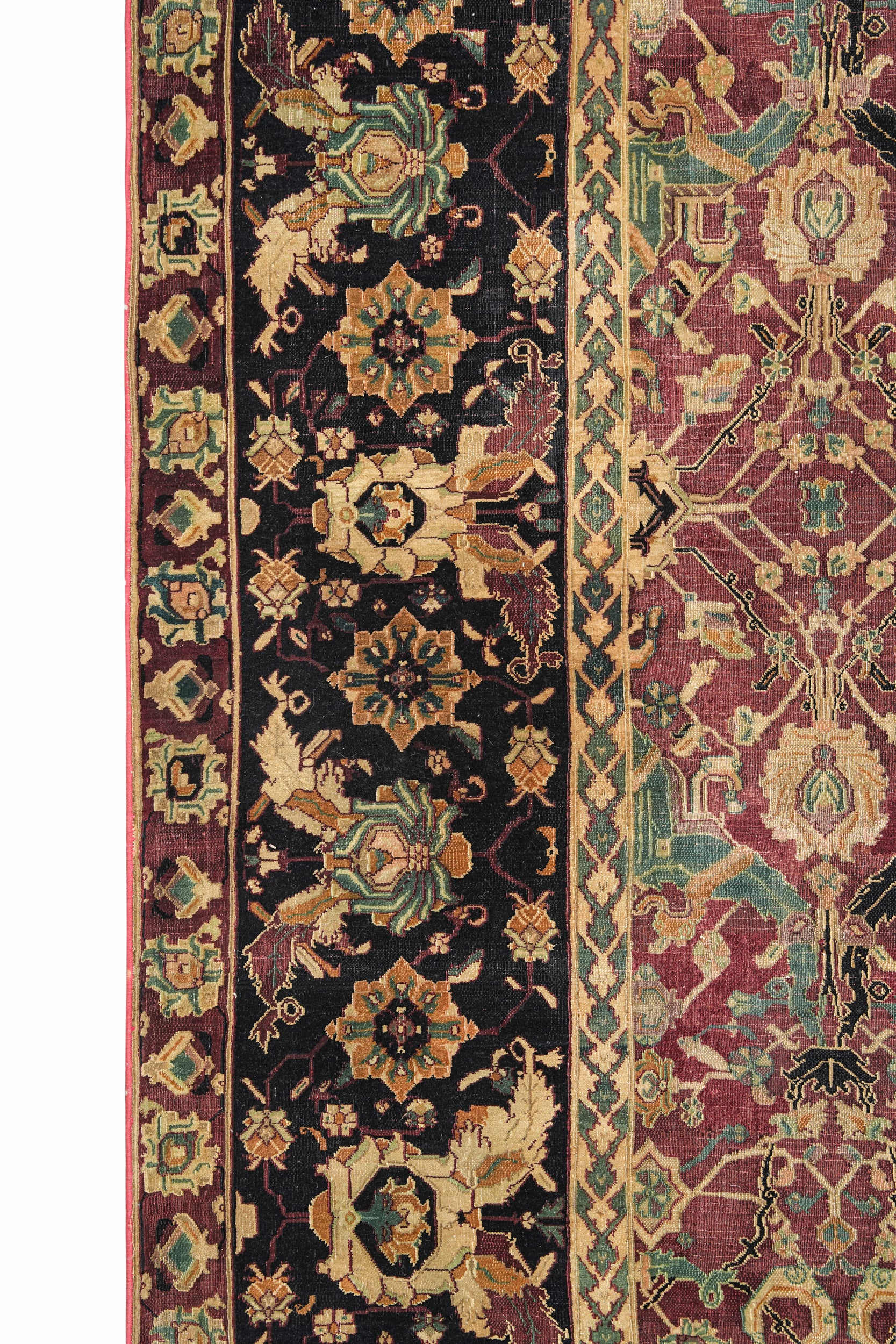 Antique Indian Agra Rug 11'4"x 8'8"