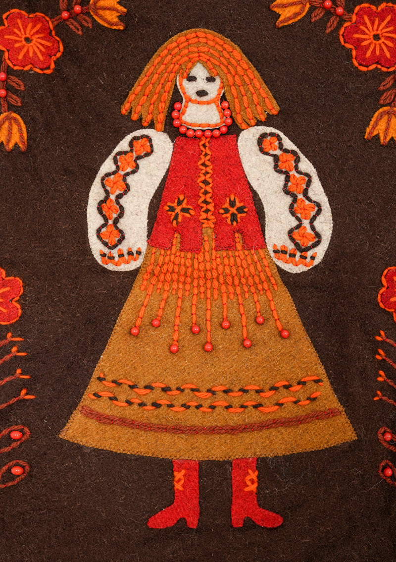 VINTAGE SWEDISH Pictorial TEXTILE 2' x 1'7"