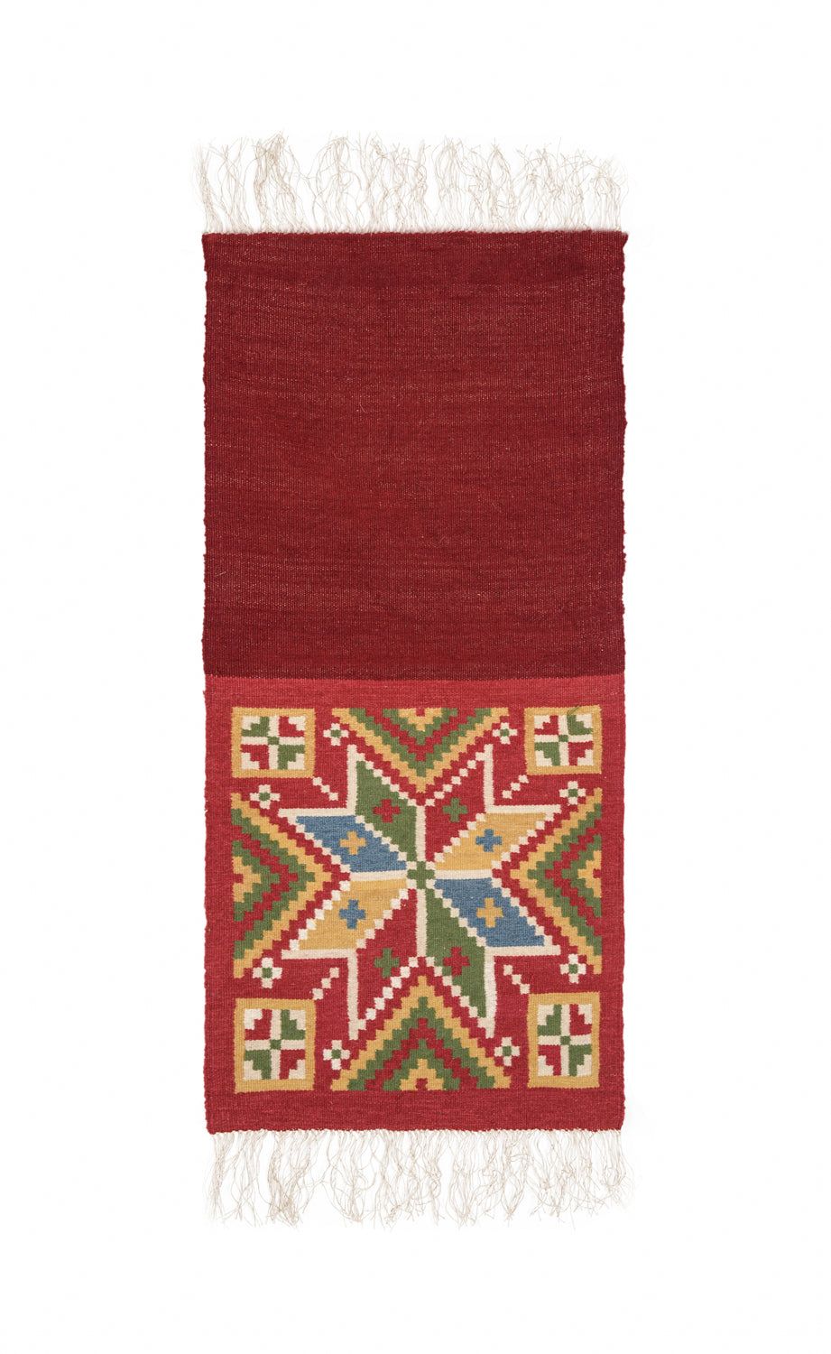 Vintage Scandinavian Skane Folk Textile 3'2" x 1'6"