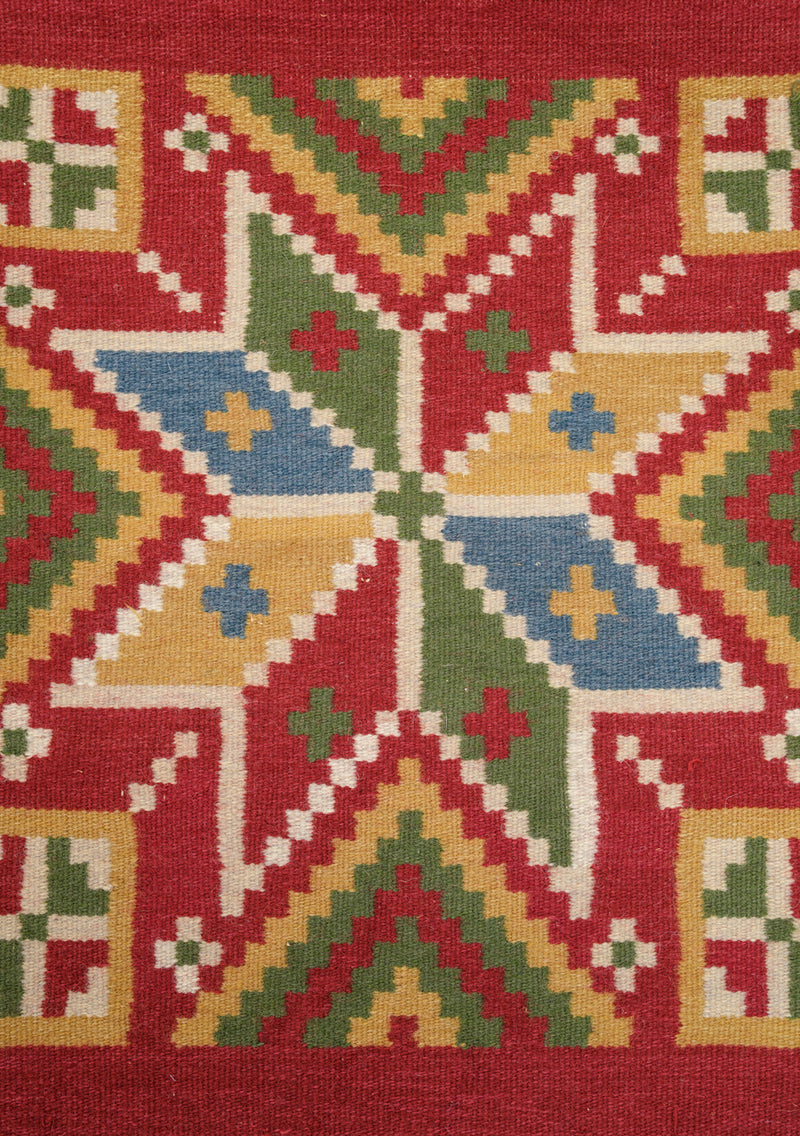 Vintage Scandinavian Skane Folk Textile 3'2" x 1'6"