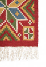 Vintage Scandinavian Skane Folk Textile 3'2" x 1'6"