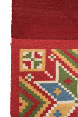 Vintage Scandinavian Skane Folk Textile 3'2" x 1'6"