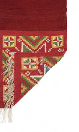 Vintage Scandinavian Skane Folk Textile 3'2" x 1'6"
