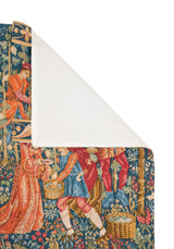 Vintage European Medieval Jacuard Tapestry 2'4" x 2'2"