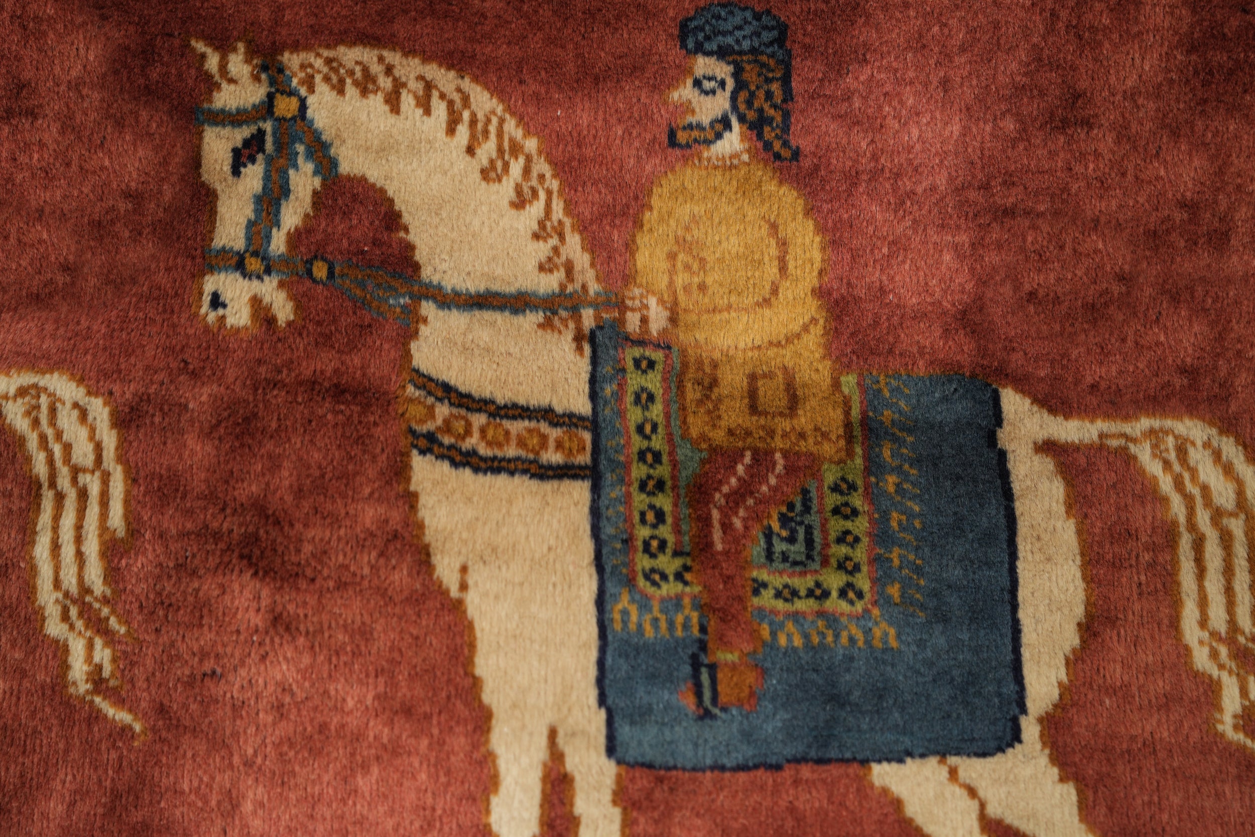 Vintage Kashmiri Tapestry Rug 4'10" x 1'10"