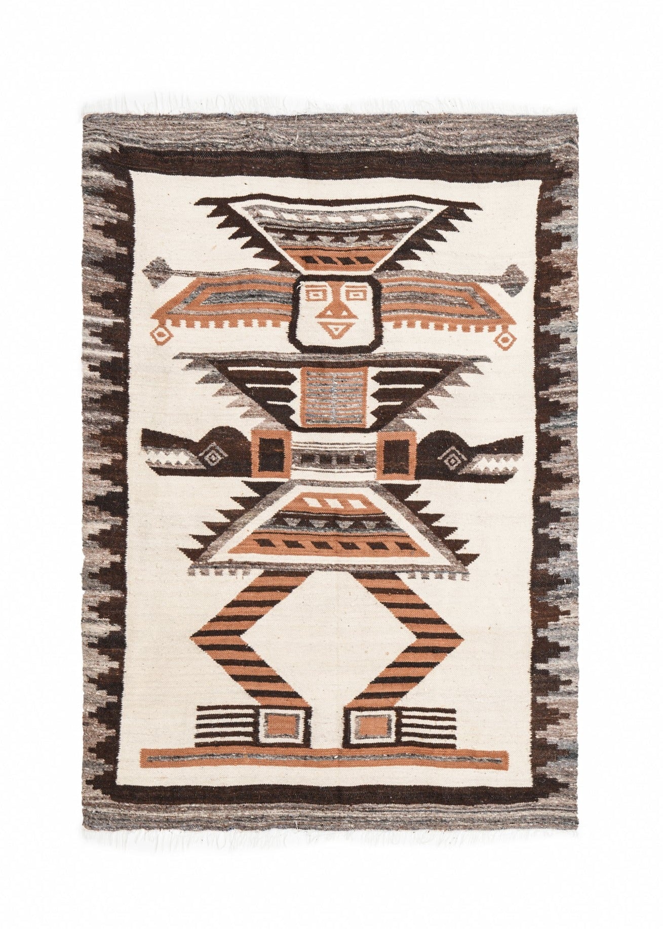 Vintage Aztec Mayan Tapestry 5'8" x 4'1"