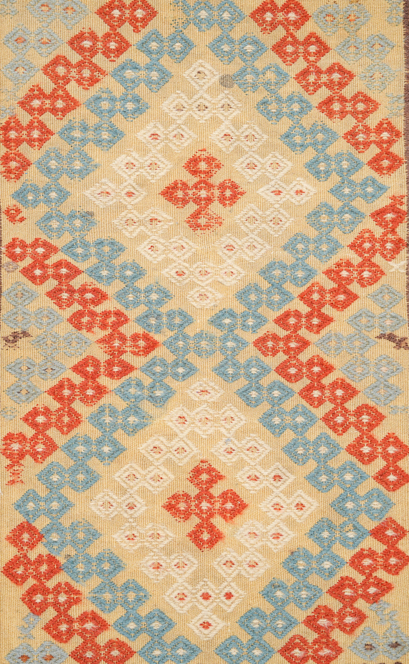 Vintage Turkish Cecim Kilim 3'2" x 2'