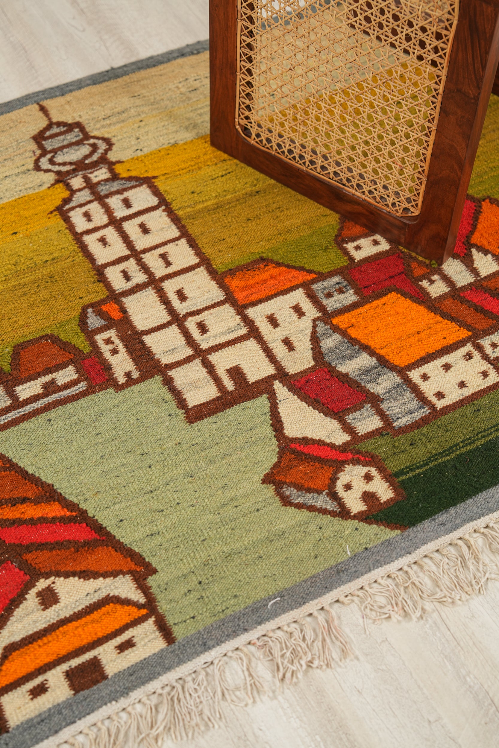 Vintage Polish Tapestry Kilim 5'3" x 3'2"