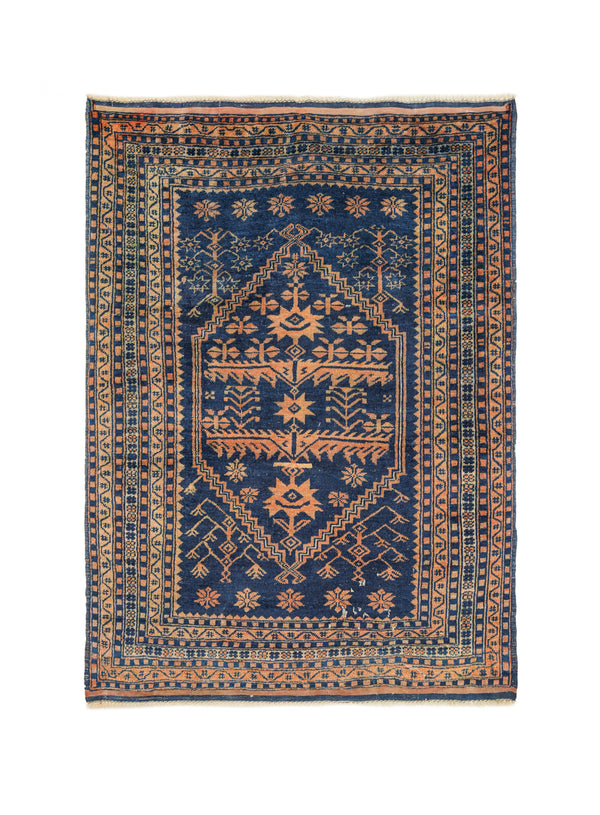 Vintage Anatolian Tribal Rug 4'8" x 3'6"