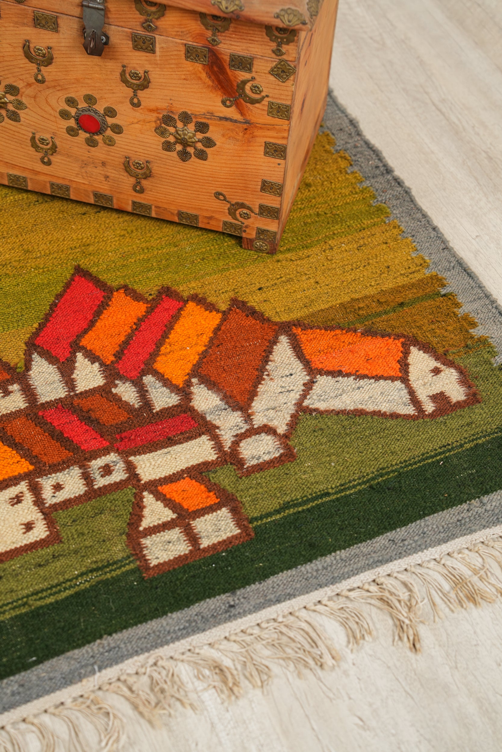 Vintage Polish Tapestry Kilim 5'3" x 3'2"