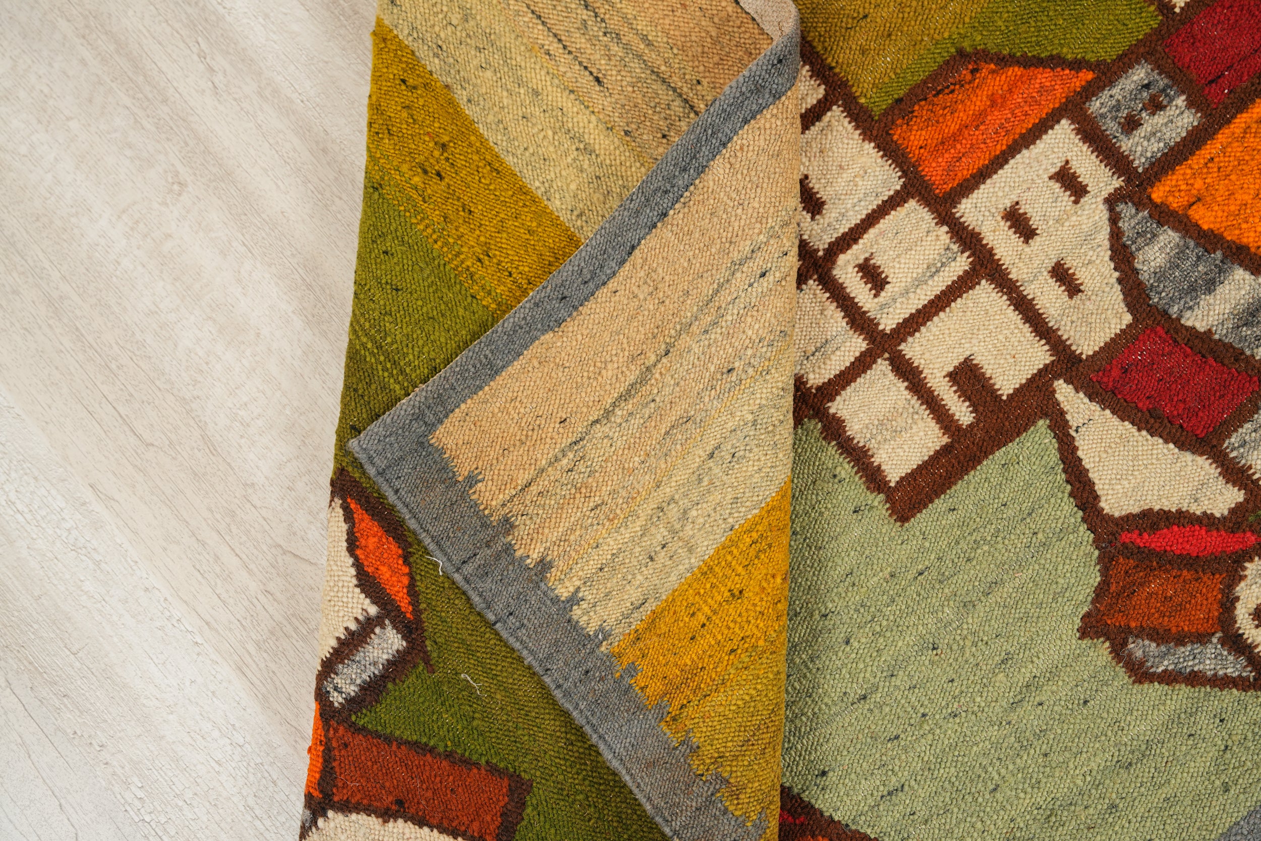 Vintage Polish Tapestry Kilim 5'3" x 3'2"