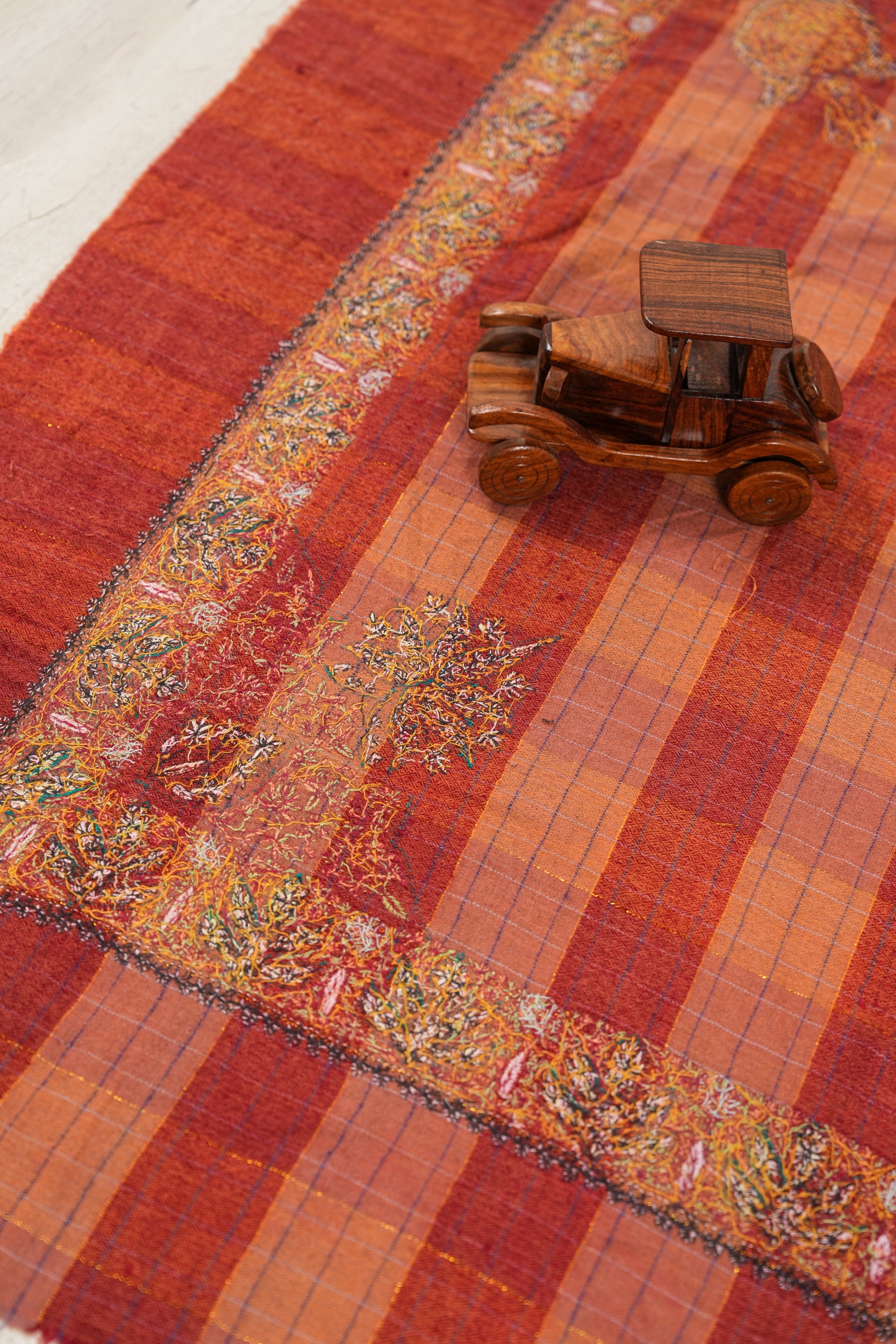 Vintage Kashmiri Pashmina Shawl 4'6" x 4'