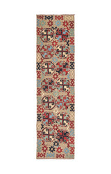 Vintage Turkomen Soumak Kilim runner  8'10" x 2'5"