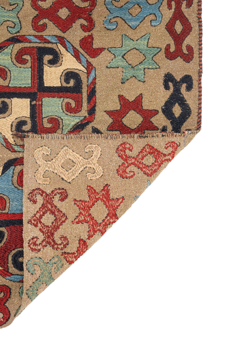 Vintage Turkomen Soumak Kilim runner  8'10" x 2'5"