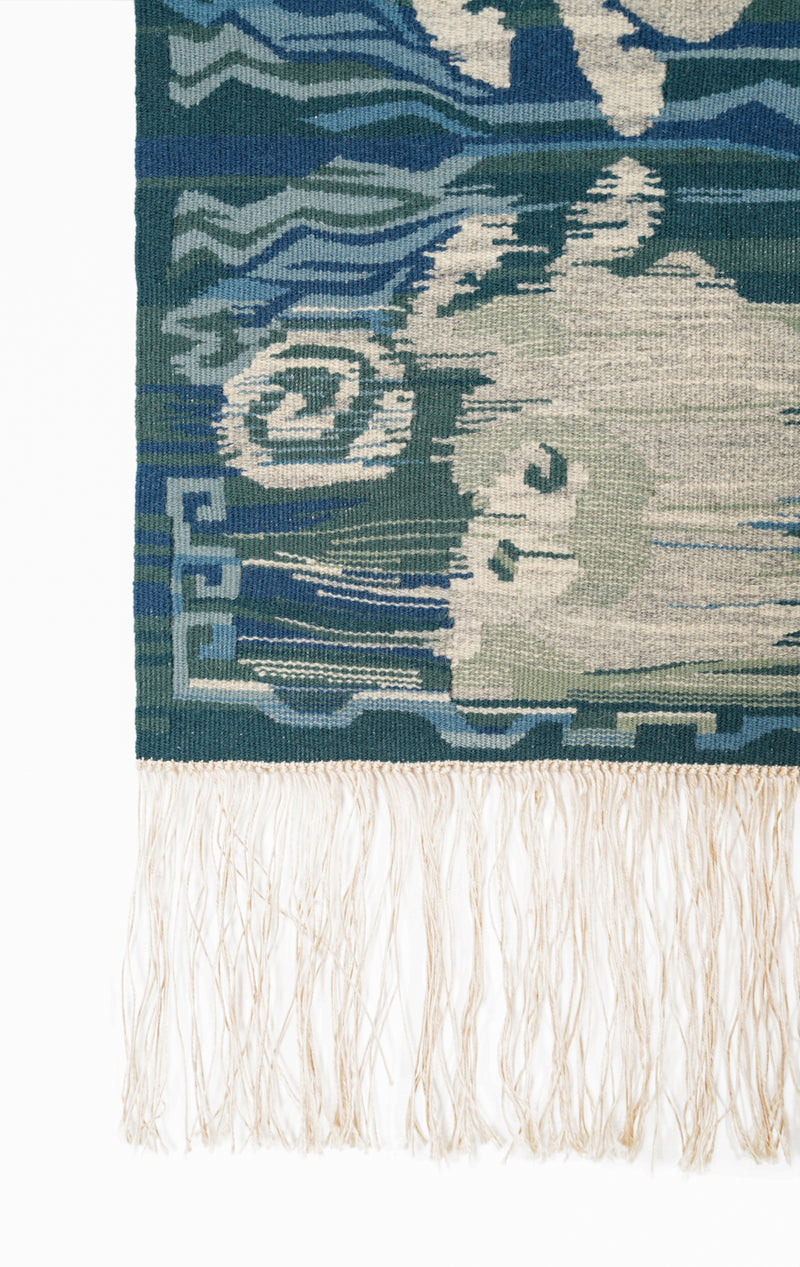 Vintage Scandinavian Tapestry kilim 2' x 1'2"
