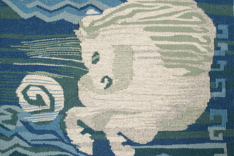 Vintage Scandinavian Tapestry kilim 2' x 1'2"