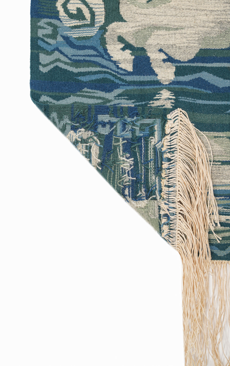 Vintage Scandinavian Tapestry kilim 2' x 1'2"