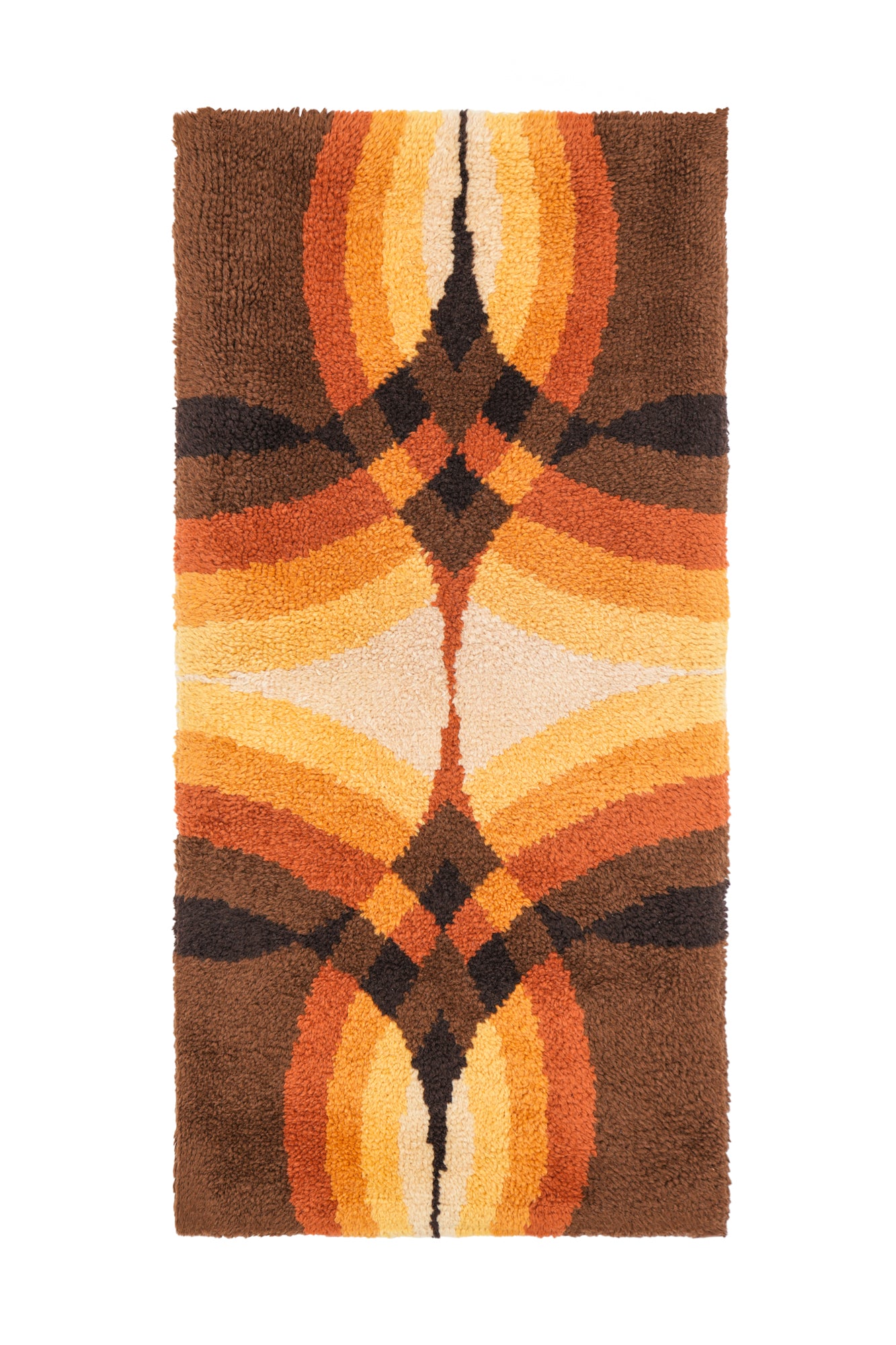 Vintage Scandinavian Rya Rug 4'8" x 2'4"