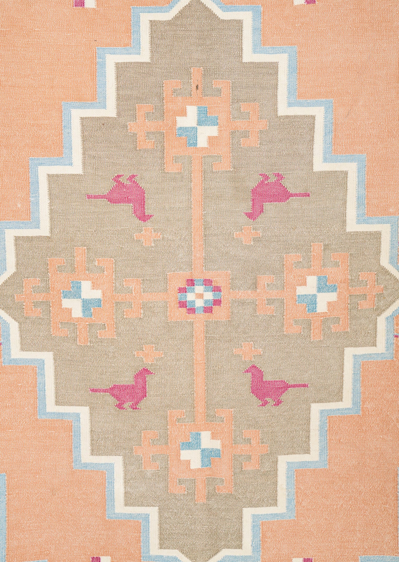 Vintage Indian Dhurrie Kilim 6'3" x 4'4"