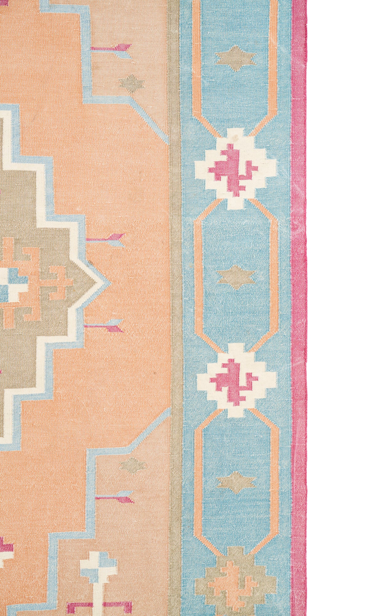 Vintage Indian Dhurrie Kilim 6'3" x 4'4"