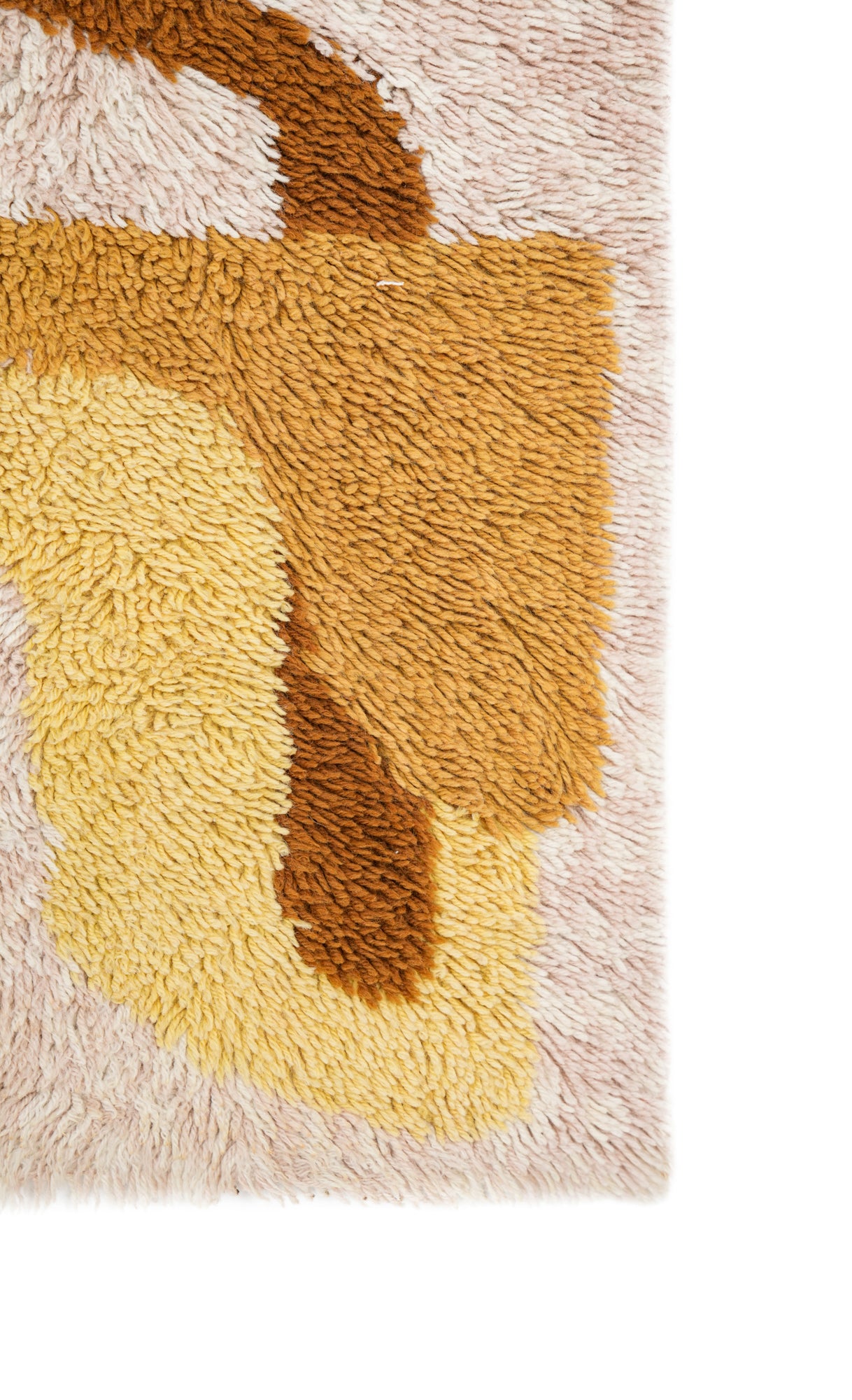 Vintage Scandinavian Rya Rug 4'6" x 2'4"