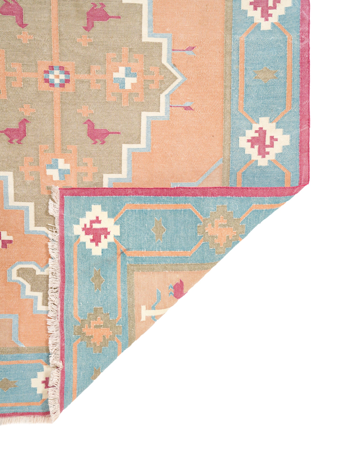 Vintage Indian Dhurrie Kilim 6'3" x 4'4"