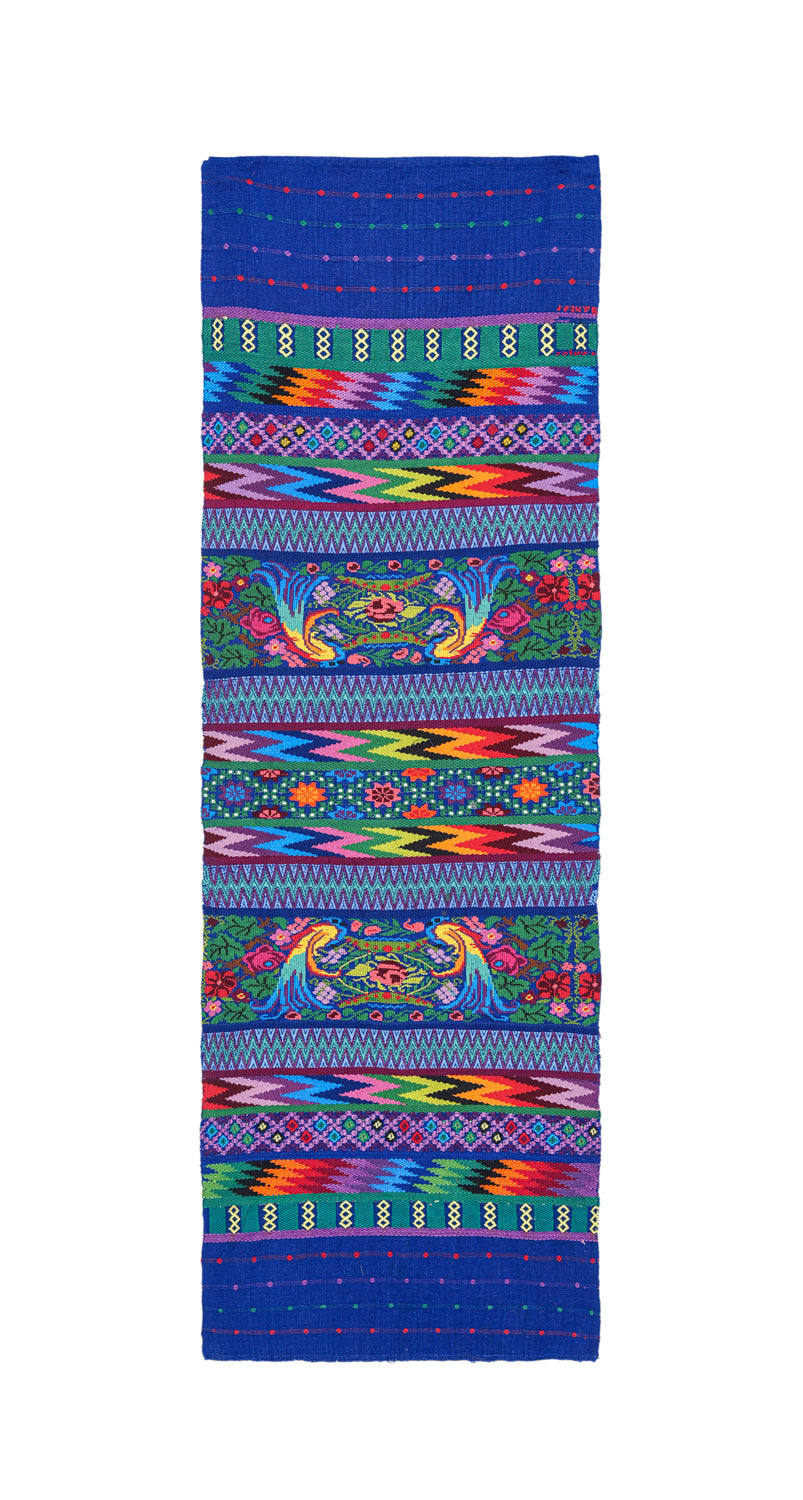 Vintage Guatemalan Bird Textile 3'10" x 1'3" (Quetzal)