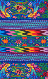 Vintage Guatemalan Bird Textile 3'10" x 1'3" (Quetzal)