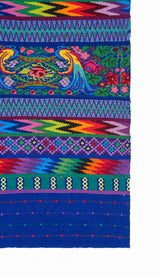 Vintage Guatemalan Bird Textile 3'10" x 1'3" (Quetzal)