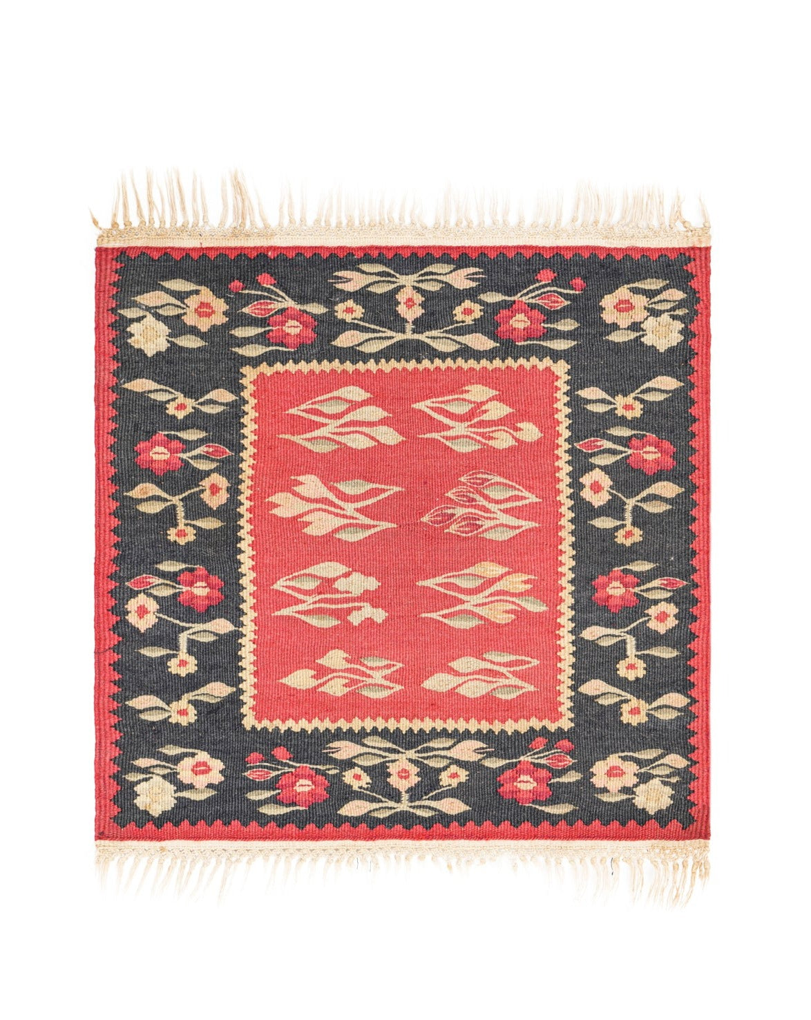 Vintage balkans Sarkoy table Kilim 1'9" x 1'9"