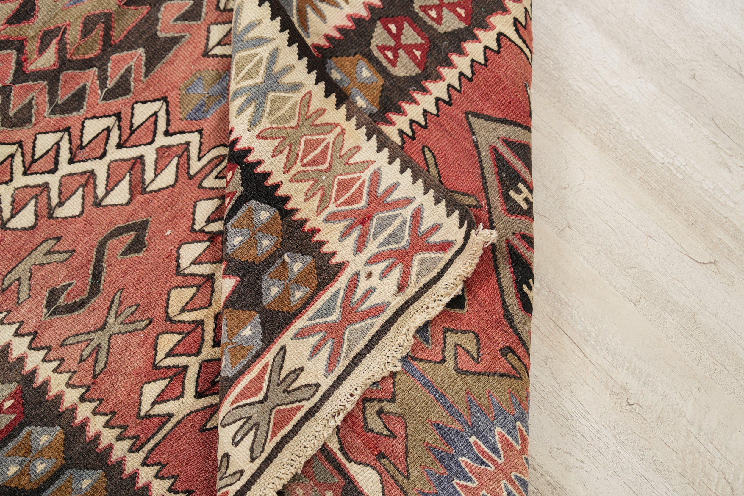 Vintage Turkish Konya Kilim 5'7" x 3'5"
