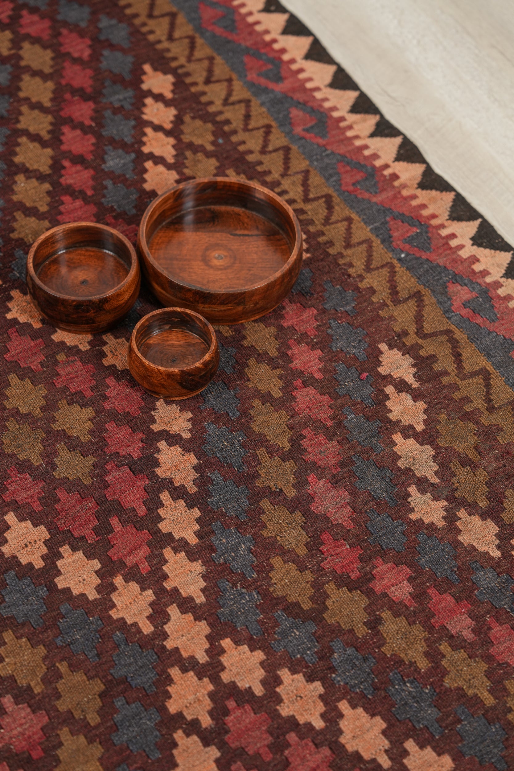 Vintage Afghan Maimana Kilim 7' X 3'5"